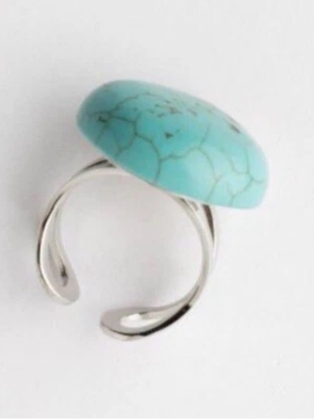 Plunder Design Jewelry Sawyer Silver Turquoise Statement Ring Adjustable